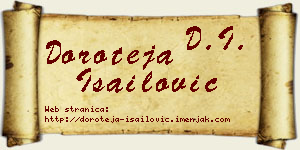 Doroteja Isailović vizit kartica